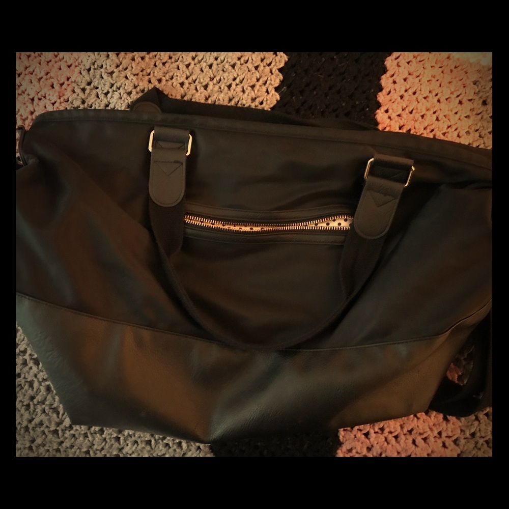 Black overnight bag